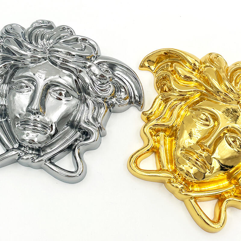 Wejoy - Poignées de porte en métal pour meubles, grandes poignées dorées en alliage or avec emblème du visage de Méduse, anneaux pour accessoires de meubles, tirettes de tiroir, boutons d’armoire, poignées dorées