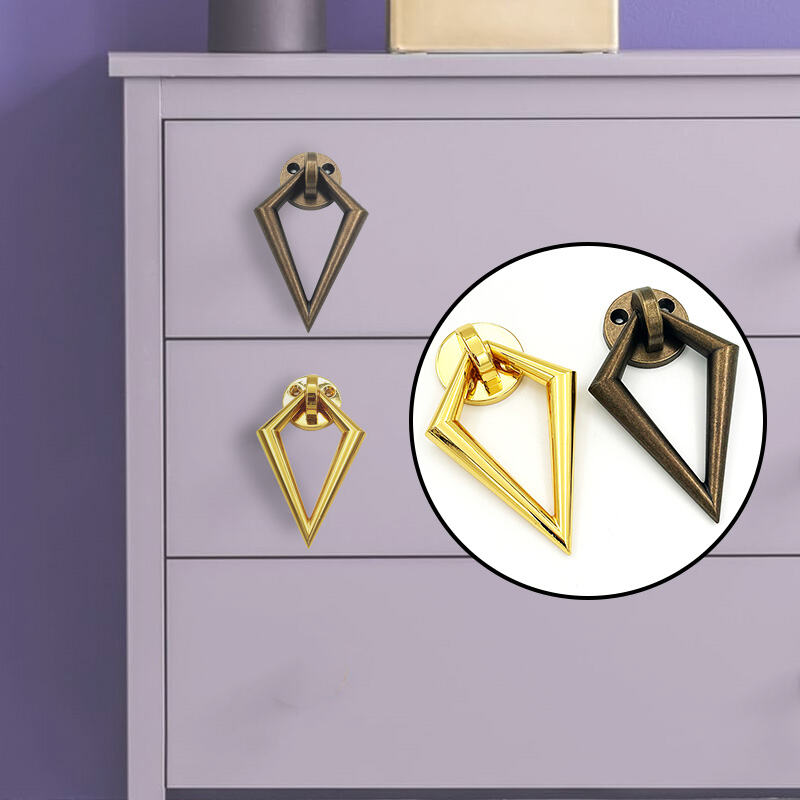 Poignée métallique en forme de diamant Wejoy | Poignées d'armoire nervurées en quatre couleurs | Poignées texturées pour tiroirs, en vrac