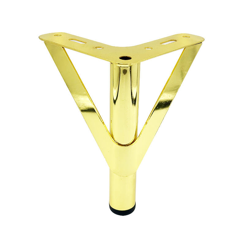 Wejoy Furniture Parts Gold Color 15cm Height Thickened Metal Furniture Legs