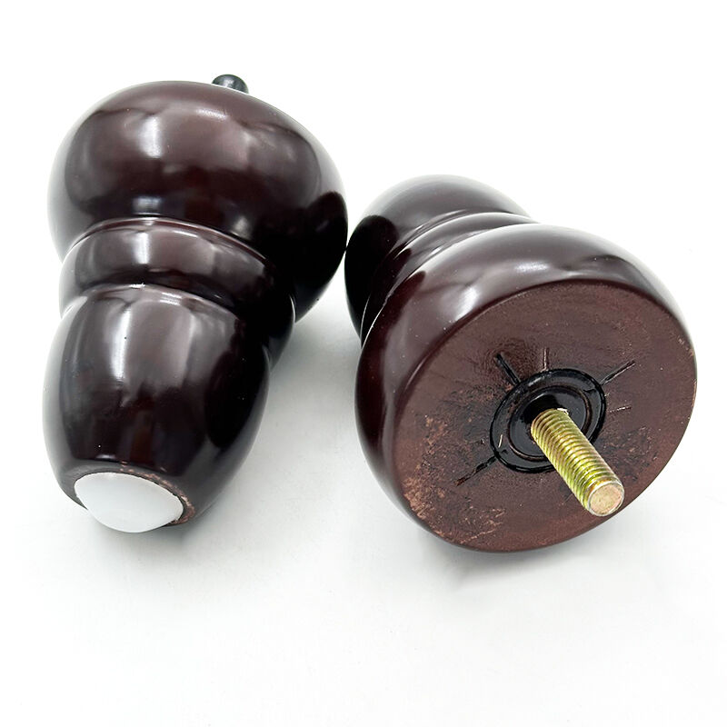 Wejoy Wholesale Furniture Parts 8.5cm Height Gourd Shaped Wooden Legs for Sofa Support