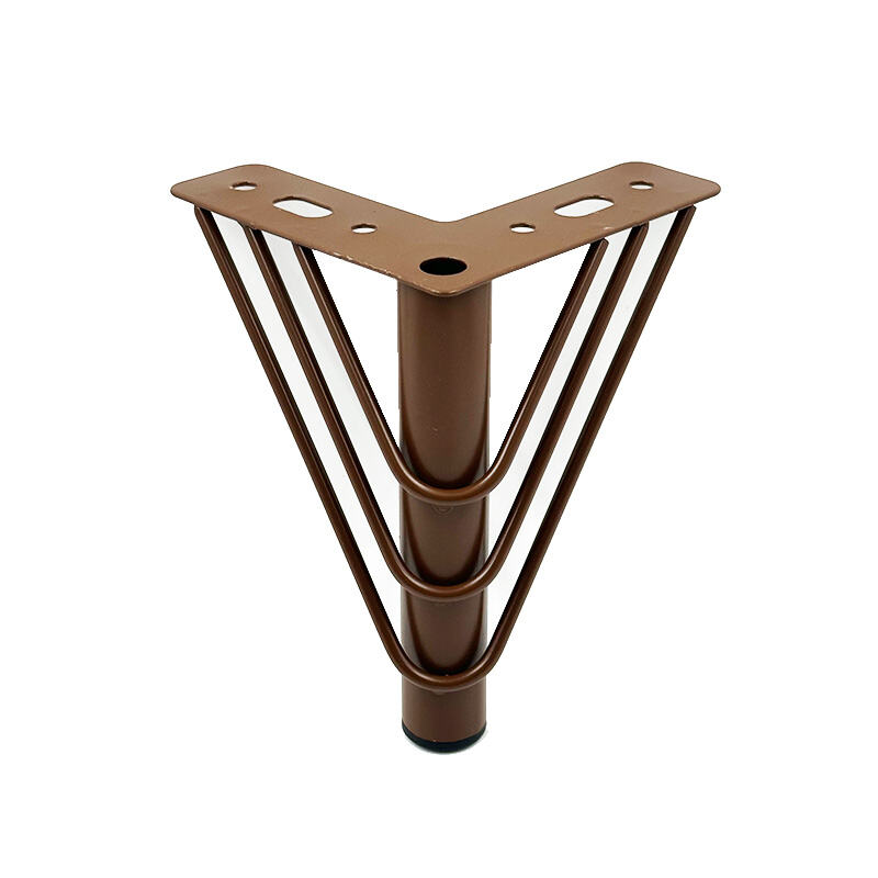 Wejoy 10cm 12cm 15cm Height Brown Color Metal Iron Furniture Legs for Sofa