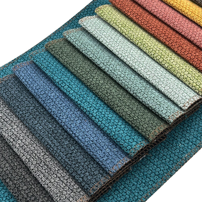 Wejoy Polyester 260gsm Faux Linen Fine Velvet Chenille Fabric for Sofa Decor