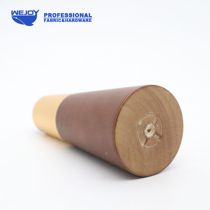 Wejoy 10cm Furniture Wooden Legs With Brass End Caps Tapered for Sofa Cabinet Legs