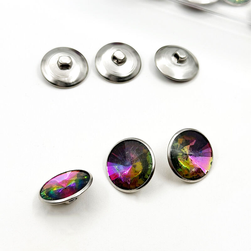 Wejoy-Qualität: Mehrfarbiger Satelliten-Kristallknopf mit 25 mm Durchmesser für Bezugsarbeiten