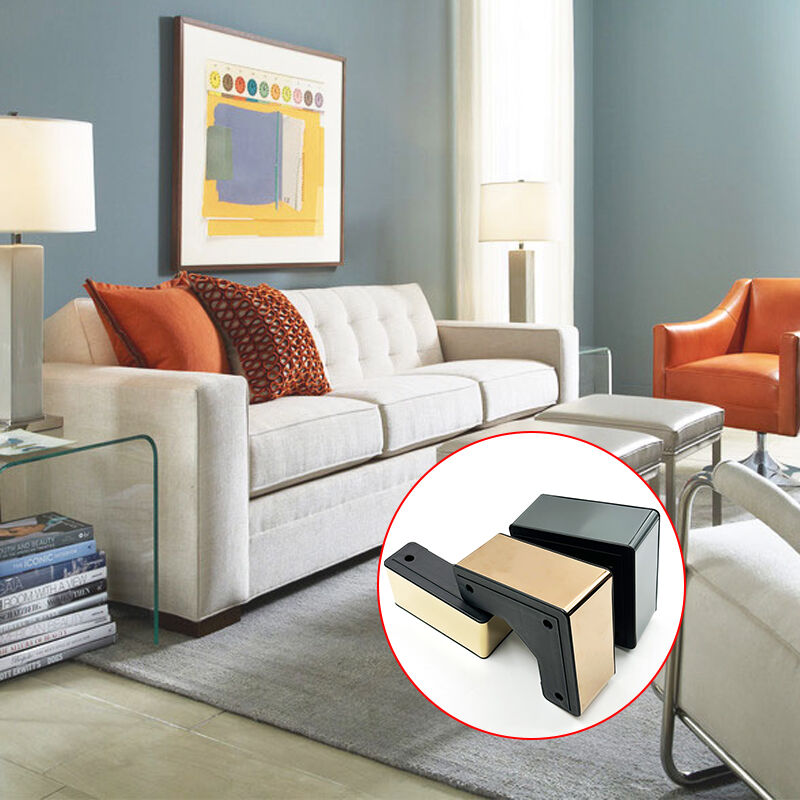 Wejoy Black Gold Silver Mirror Face 7cm Height Plastic Leg for Furniture Sofa