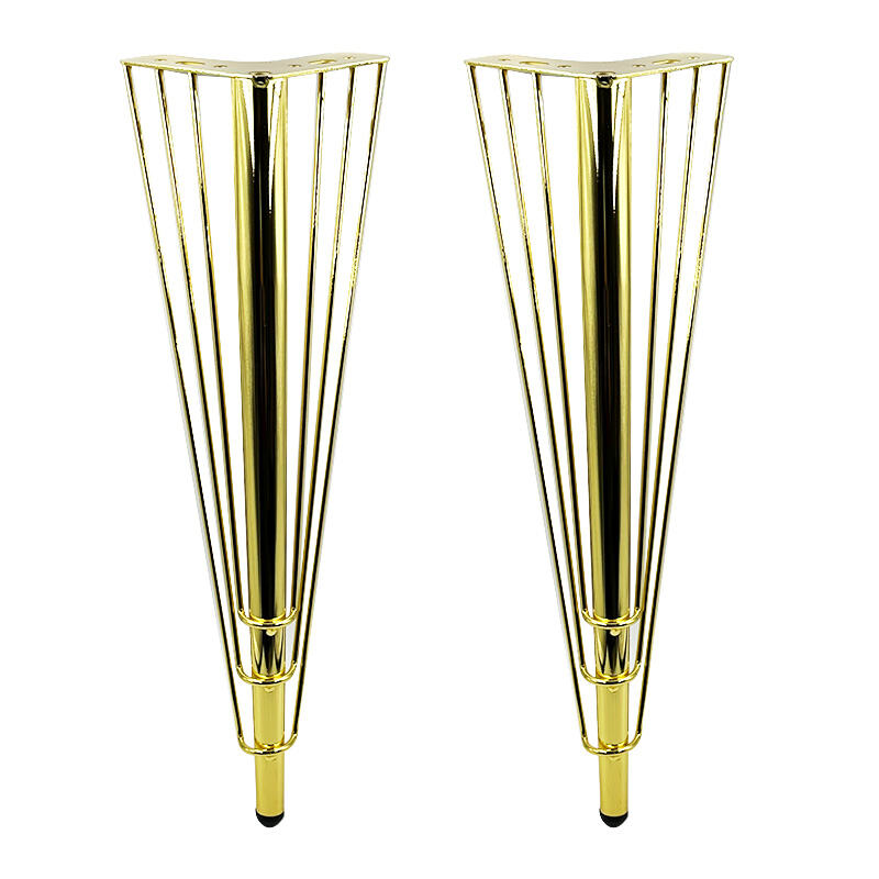 Wejoy gyári egyedi méretű arany színű rozsdamentes acél fémlábak TV-szekrényekhez