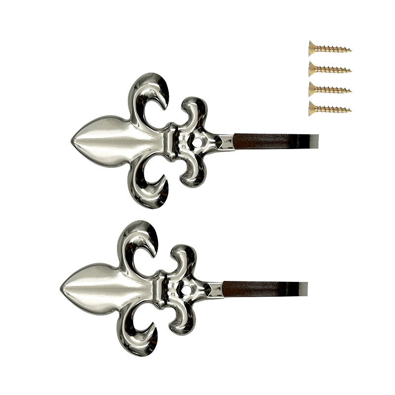Wejoy Wholesale Hot Selling Curtain Accessories Iron Plating Single Flower Hook Decorative Single Hook Floral Drapery Hook Iron Curtain Hook for Window Treatment Home Decor Bathroom Bedroom Kitchen