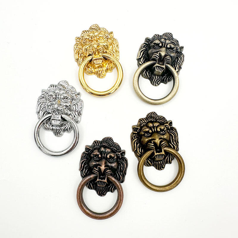 Quincaillerie Wejoy pour armoires — poignées annulaires pour canapés, heurtoirs en forme de tête de lion, tirages chromés pour tiroirs, poignées annulaires pour meubles, poignées pour armoires, poignées de cuisine, quincaillerie vintage