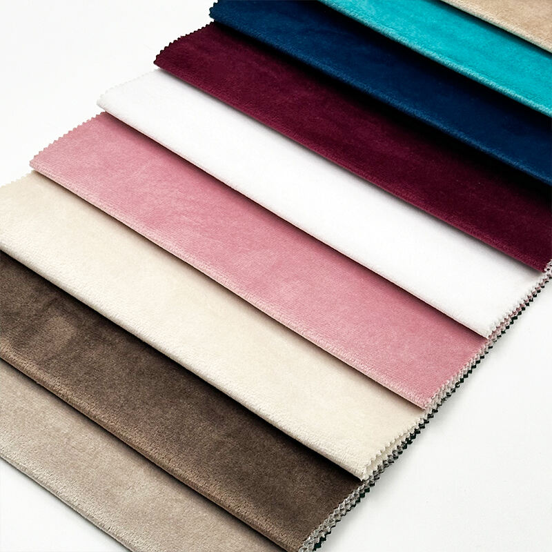Wejoy Colorful 100% Polyester Velour Fabric Upholstery Velvet Furniture Fabric Velour for Furniture