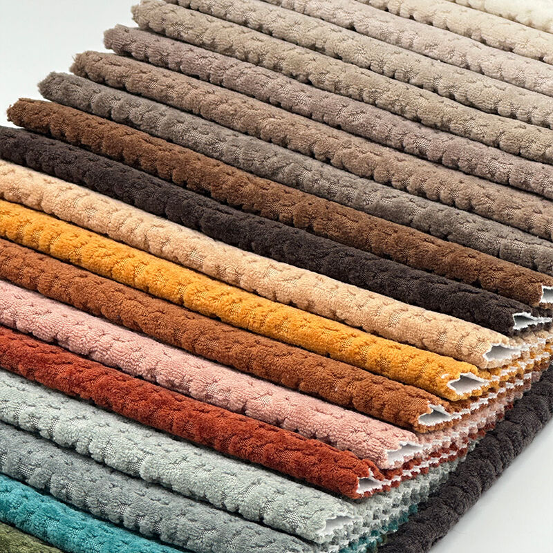 Wejoy Quality Elastic Dyed 480gsm Jacquard Chenille Fabrics for Autumn Sofa Cushion