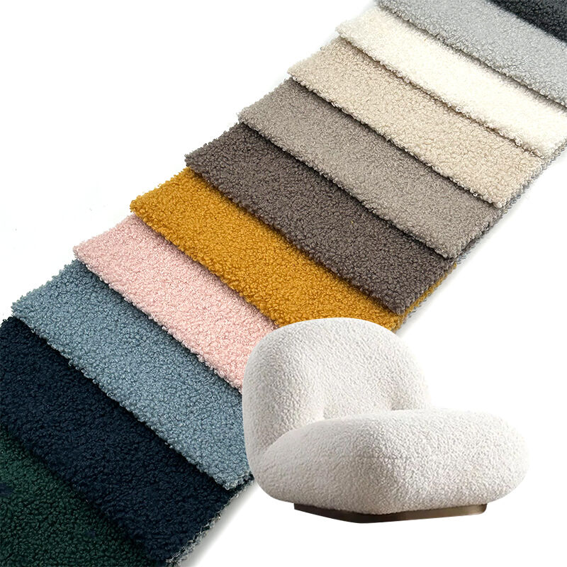 Wejoy Ins Style Modern 320gsm Boucle Fabric Teddy Velvet Fabric for Sofa Couch