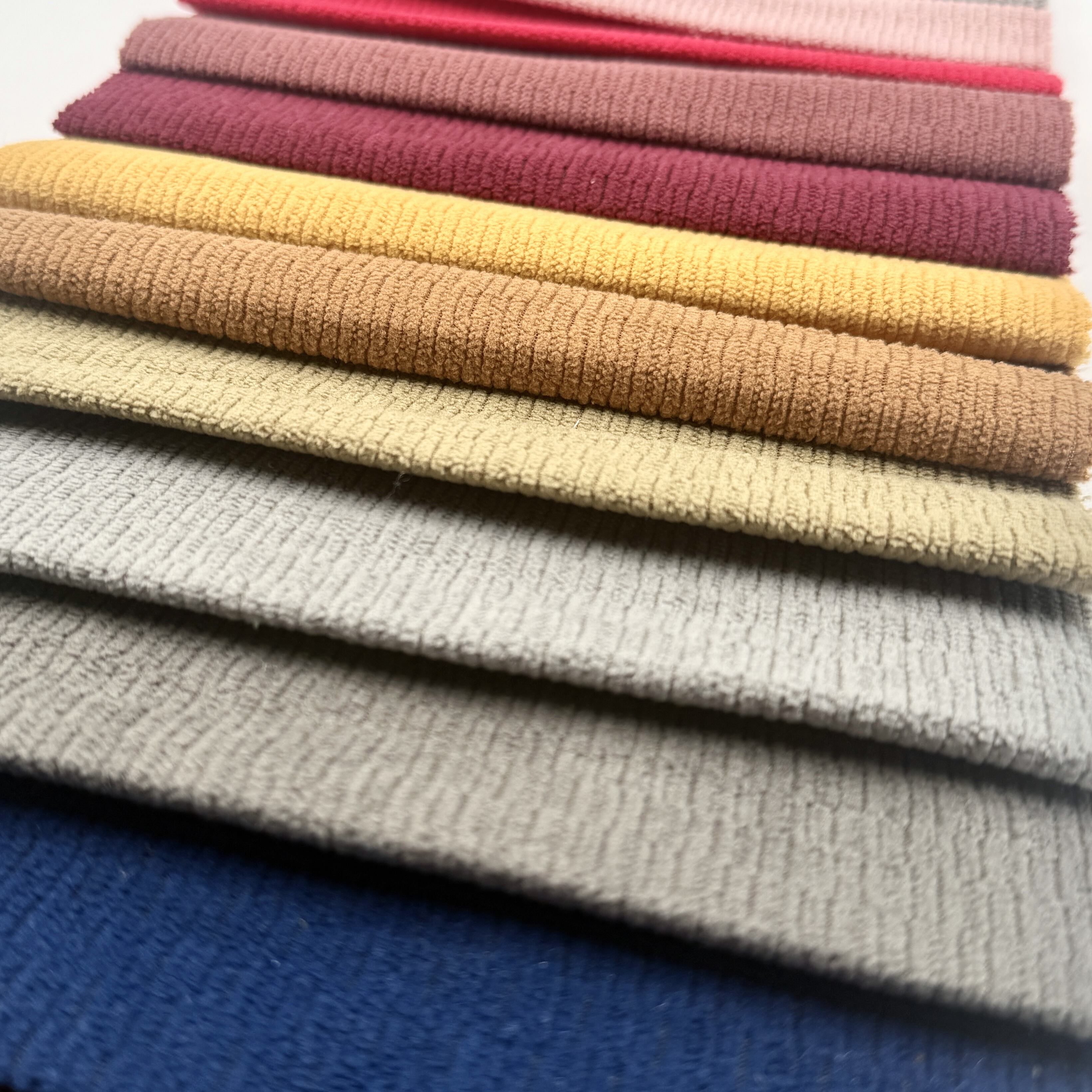 وي جوي، نسيج كوردويا عالي الجودة ذي التعرجات الطولية، وزن ٢١٠ غ/م²، نسيج فيلفت ناعم للأرائك، يستخدم لتغطية الأثاث، نسيج كوردويا لتغطية الأثاث