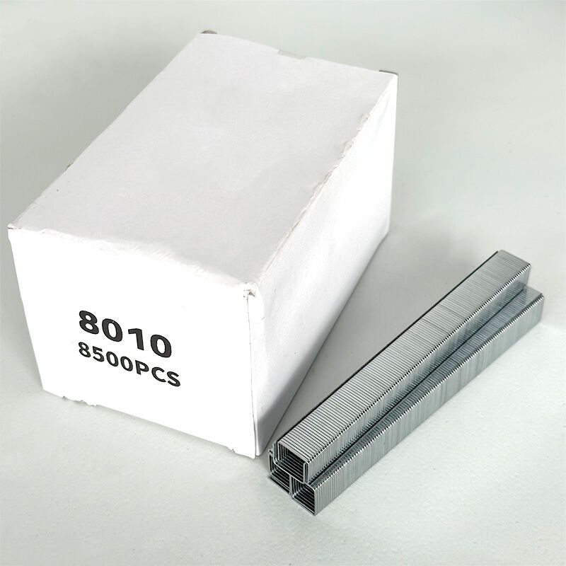 Wejoy 21 Gauge 8010 Staple 10mm Leg Length Upholstery Staples Fine Wire Crown Staple Pneumatic Staple for Sofa Furniture Wood Frame Hardware Tool Fastener U Shaped Nail Staple Gun Nail