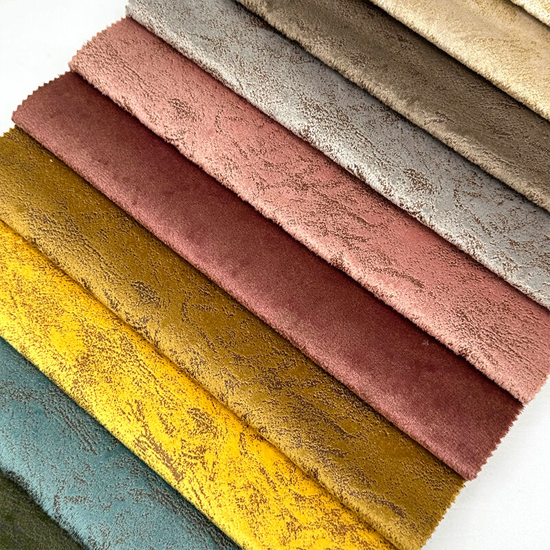 Wejoy Waterproof Printed Velvet Fabric 100% Polyester Knitted Bronzed Holland Velvet Fabric Sofa Furniture Fabric