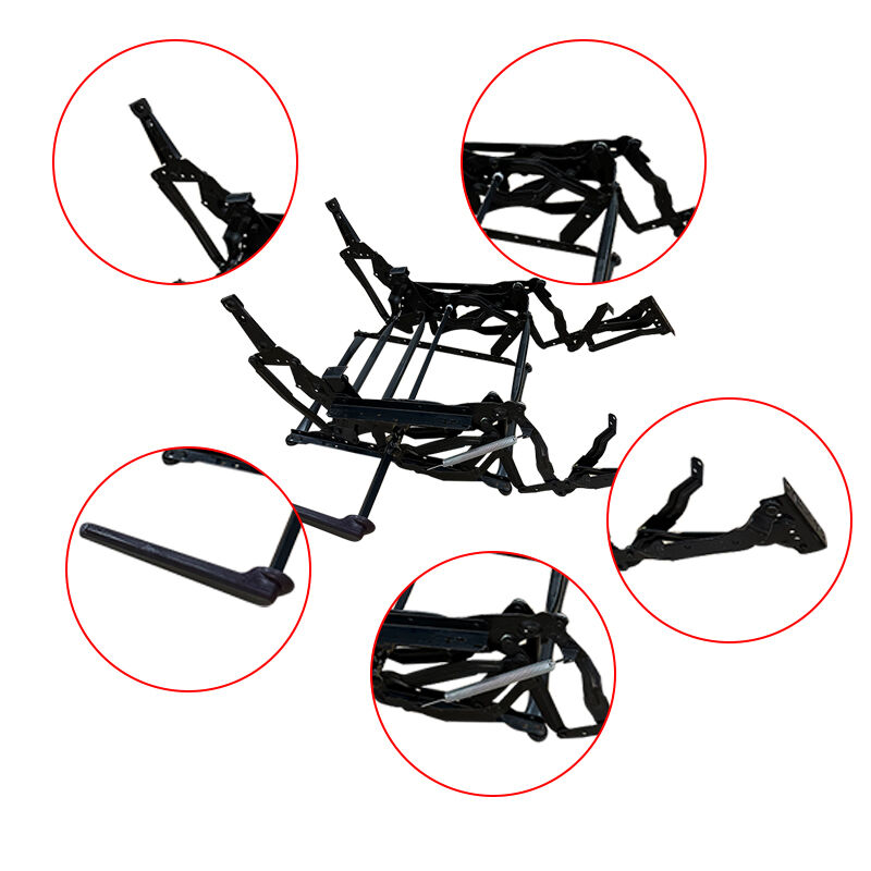 Mécanisme manuel pour canapé inclinable-lit Wejoy, mécanisme pour siège individuel inclinable, châssis fonctionnel en fer, mécanisme à poussée arrière pour canapé inclinable, mécanisme métallique au sol pour canapé inclinable, quincaillerie pour fauteuil