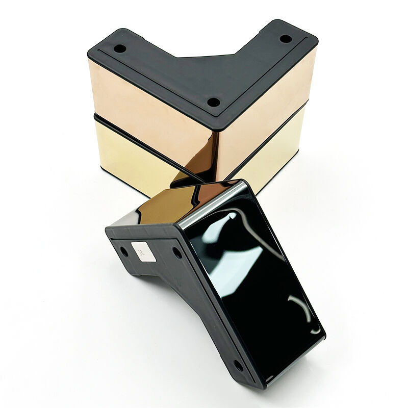 Wejoy Black Gold Silver Mirror Face 7cm Height Plastic Leg for Furniture Sofa