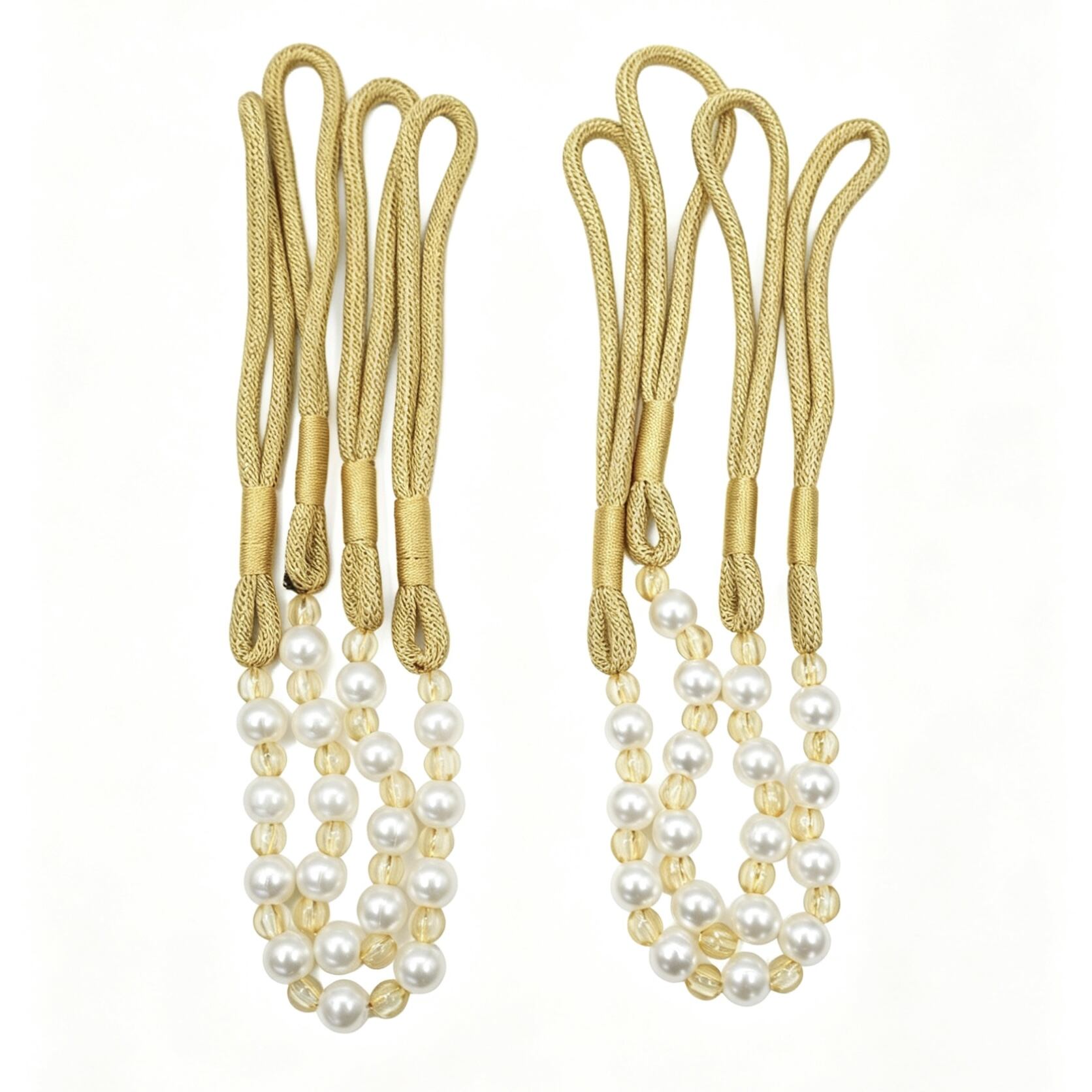 Wejoy Premium Pearl Curtain Tiebacks Modern Simple Binding Rope String Foreign Order Wholesale Long Plastic Curtain Accessories Faux Pearl Drapery Holdbacks Window Hardware Bulk