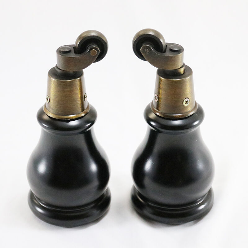 Wejoy New Can Be Moved Furniture Wood Leg with Casters Wooden Legs for Furniture