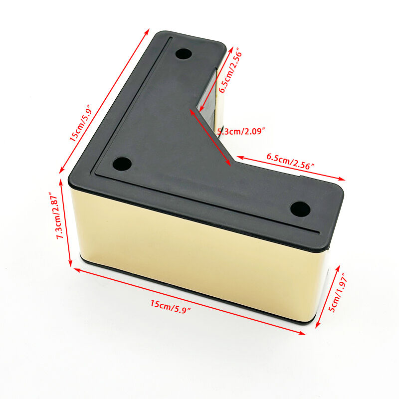 Wejoy Black Gold Silver Mirror Face 7cm Height Plastic Leg for Furniture Sofa