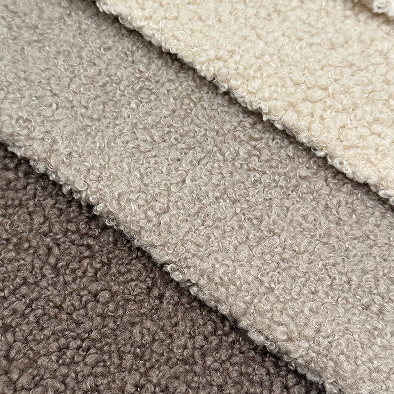 Wejoy Ins Style Modern 320gsm Boucle Fabric Teddy Velvet Fabric for Sofa Couch