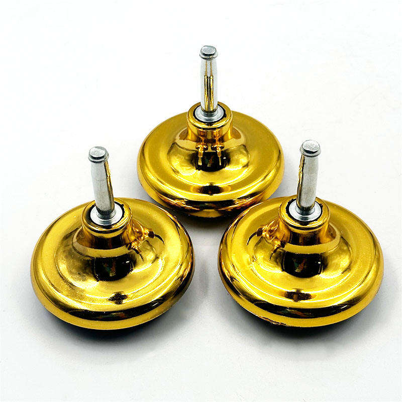Wejoy Wholesale Plating Golden Plastic Mushroom Leg Carpet Wheel