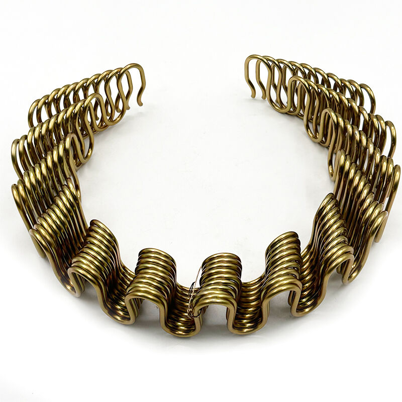 Wejoy, ressort hélicoïdal pour canapé, couleur or, 4 kg par rouleau, accessoires de quincaillerie pour canapé, rouleau de ressort zigzag robuste pour l’ameublement et la sellerie, vente en gros