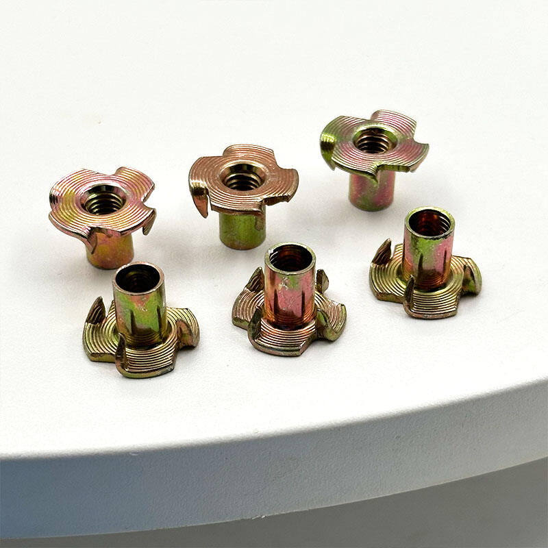 Wejoy Colored Zinc Cold Heading M5*10mm Half Tooth Four Jaw Nut for Sofa Connection