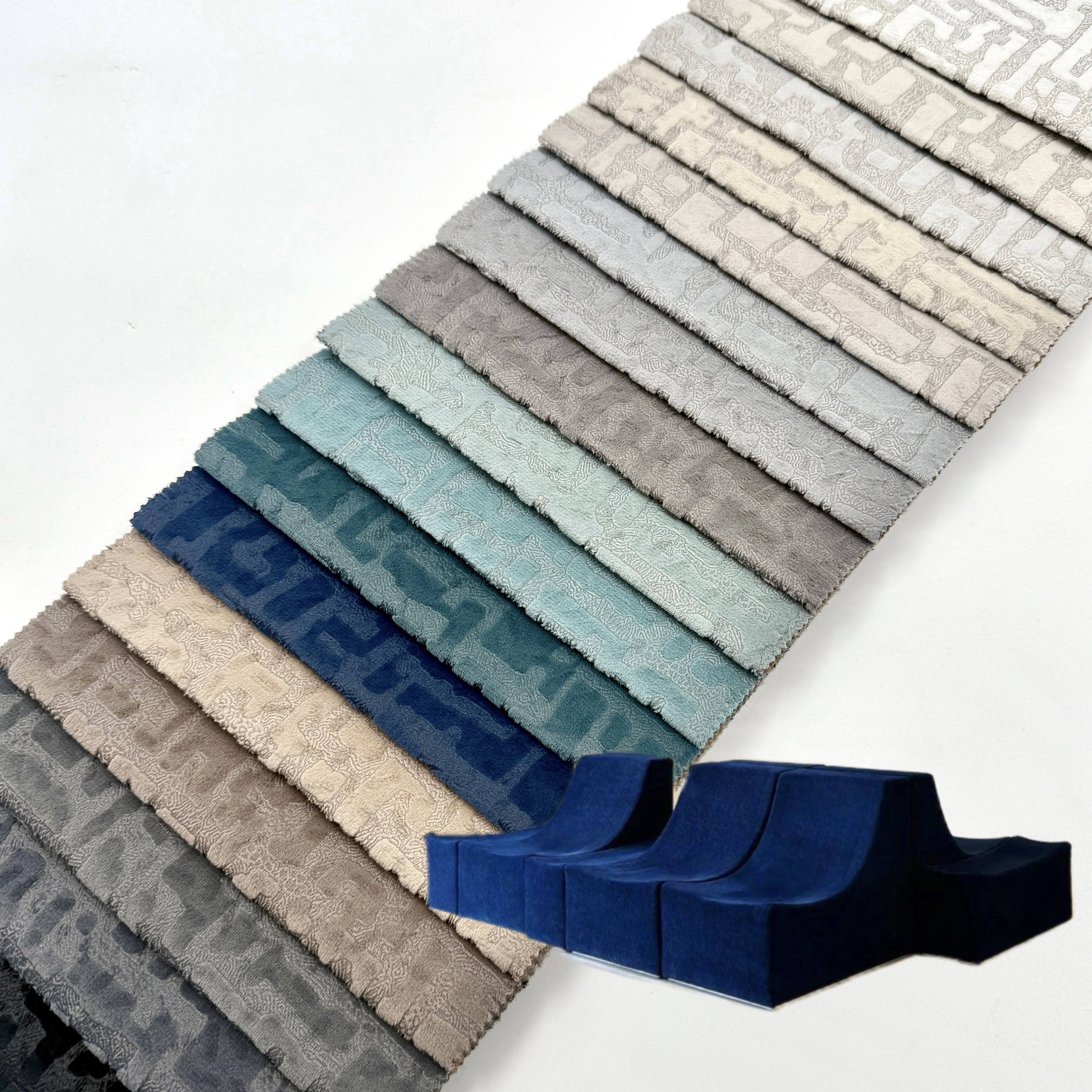 وي جوي – أفضل مبيعات النسيج المنزلي: قماش أريكة مخملية مقاوم للماء ومُنفَّذ بتقنية النقش ثلاثي الأبعاد المطاطي، وزنه ٢٩٠ غ/م²، قماش تنجيد لأرائك المخملية