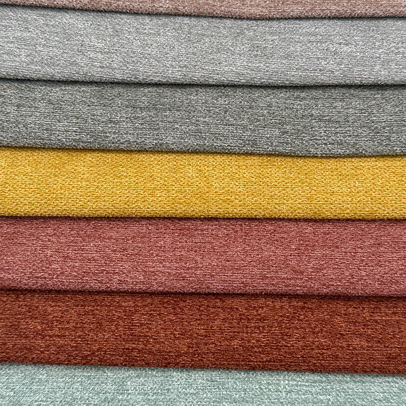 Wejoy Plain Color 100% Polyester Woven Coarse Faux Linen Chenille Fabric for Upholstery