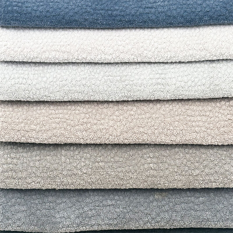 Wejoy Maillard Color Scheme Solid 370gsm Polyester Loop Boucle Yarn Chenille Sofa Fabrics