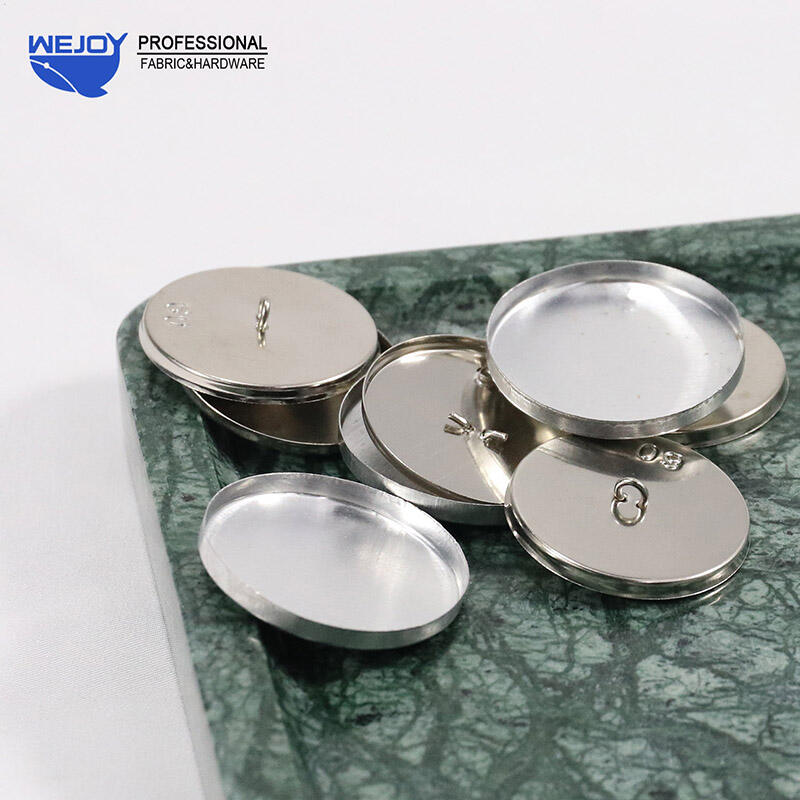 Wejoy Nickel Furniture Hardware Sofa Button Cover and Waterproof Covered Rimmed Button