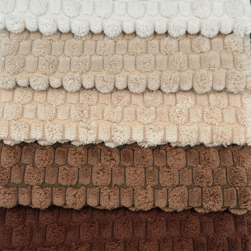 Wejoy Neuankunft 300 g Puff-Velours-Cordstoff, 100 % Polyester, Polsterstoff für Sofas und Möbel, strukturierter gerippter Stoff