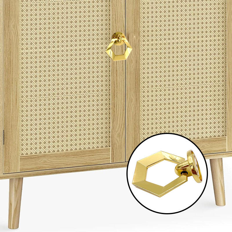 Poignées d'armoire hexagonales Wejoy, dorées en kirsite, poignées longues pour armoires, pour cuisines modernes