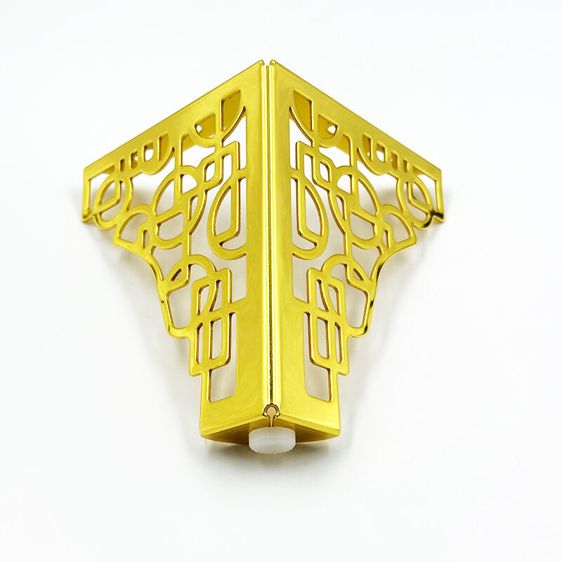 Wejoy Hot Selling 2mm Thickness 13cm Height Gold Hollow Curved Metal Sofa Leg