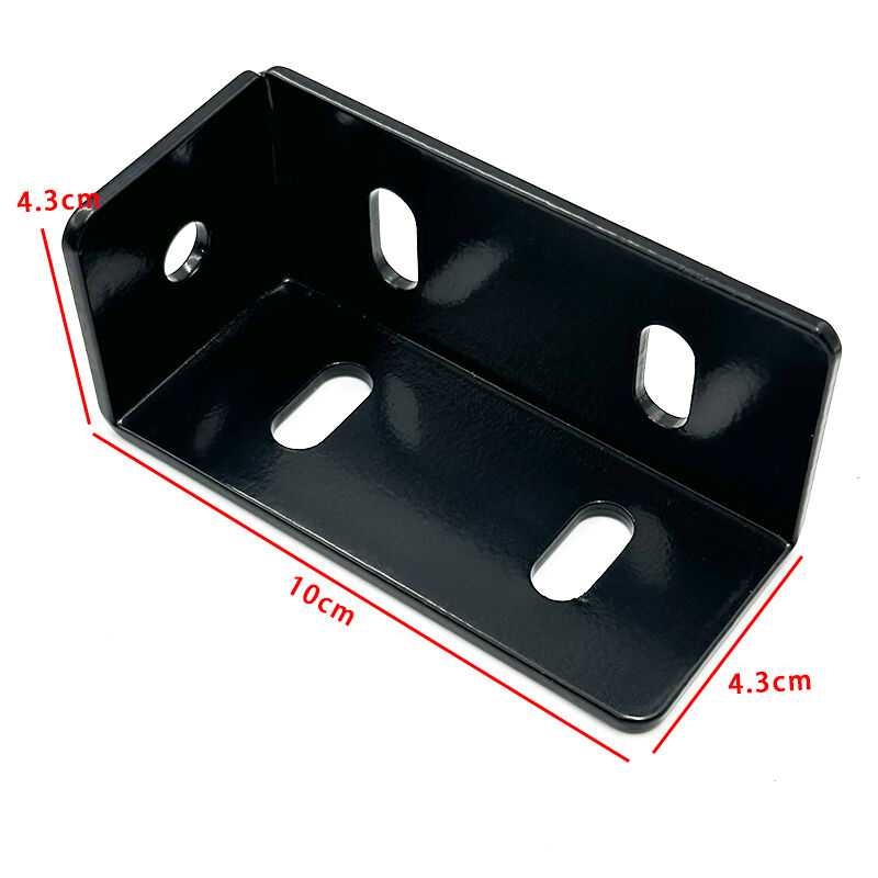 مكون تثبيت من وي جوي بزاوية ٩٠ درجة، مفصلات موصل سوداء لتثبيت الشرائط الخشبية، وأجزاء هاردويير متينة على شكل زاوية