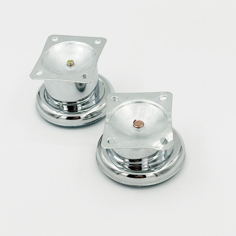 Wejoy Wholesale 5cm Modern Replacement Metal Chrome Round Cabinet Legs