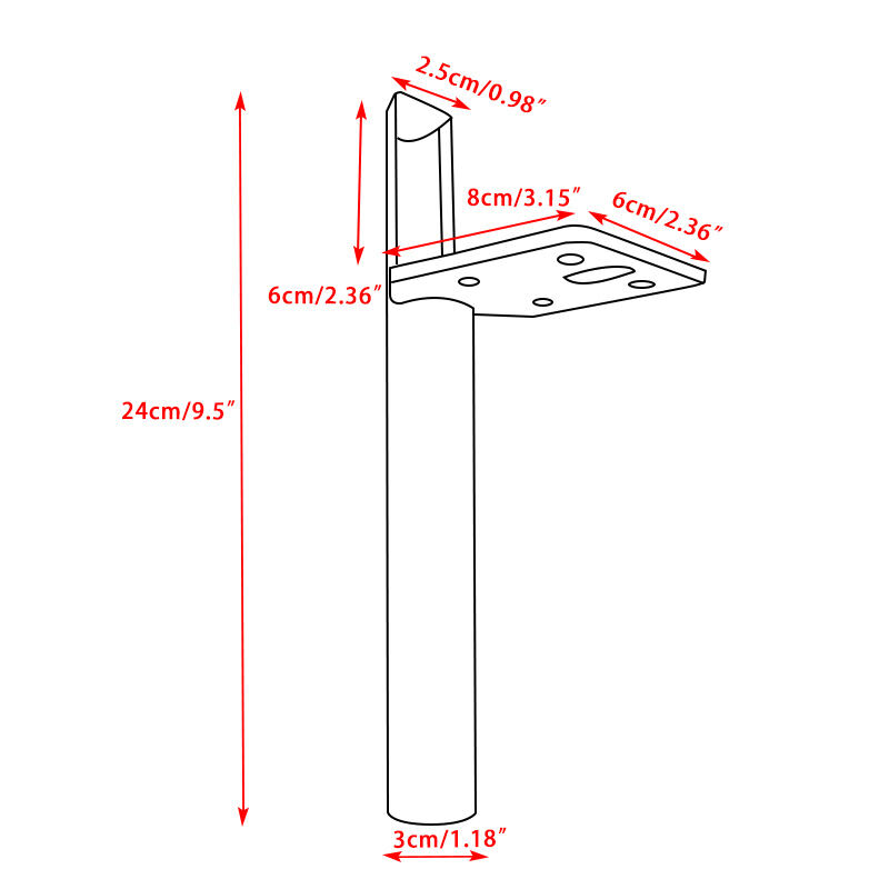 Wejoy 24cm Height Multi Color Modern Sofa Leg Iron Furniture Leg