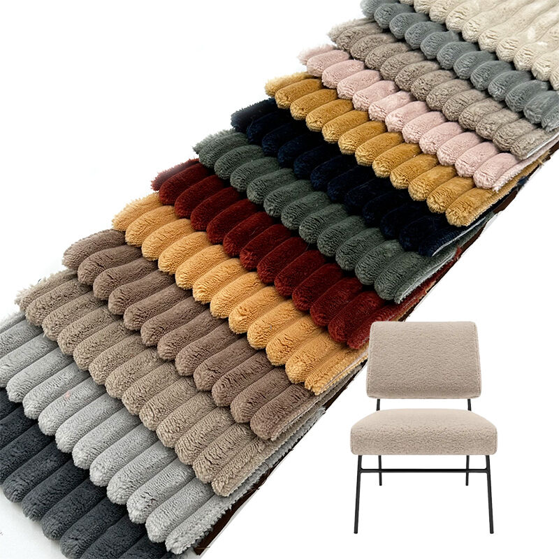 Wejoy 250gsm 280gsm Polyester Wide Wale Corduroy Sofa Cushion Cover Fabric