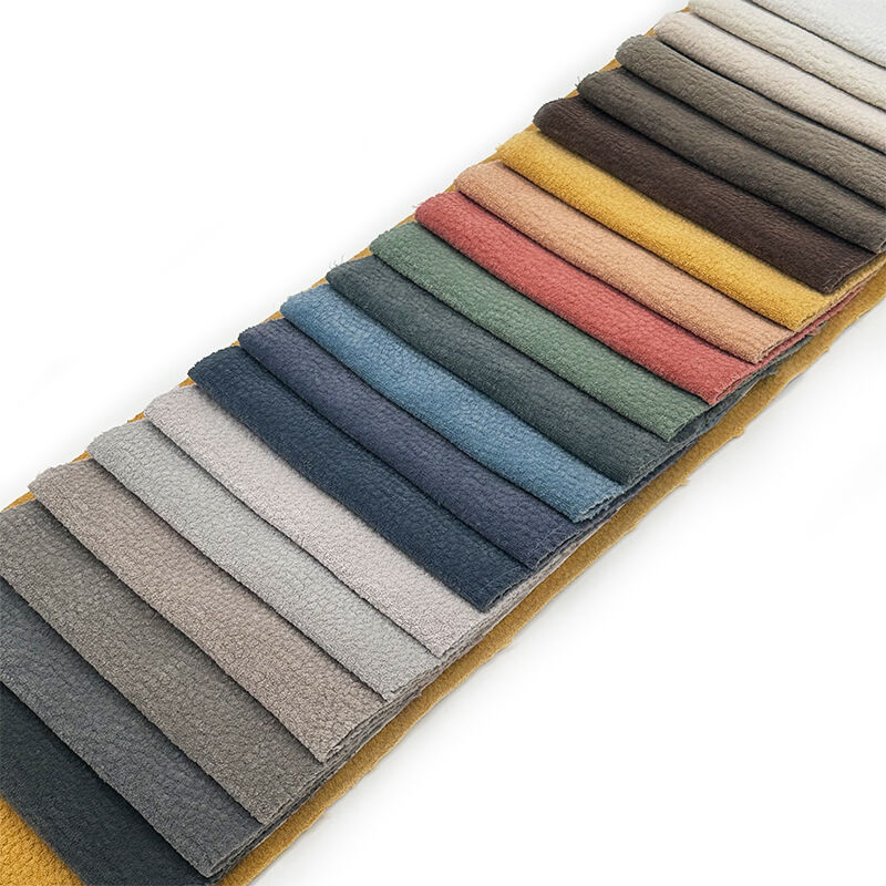 Wejoy Maillard Color Scheme Solid 370gsm Polyester Loop Boucle Yarn Chenille Sofa Fabrics