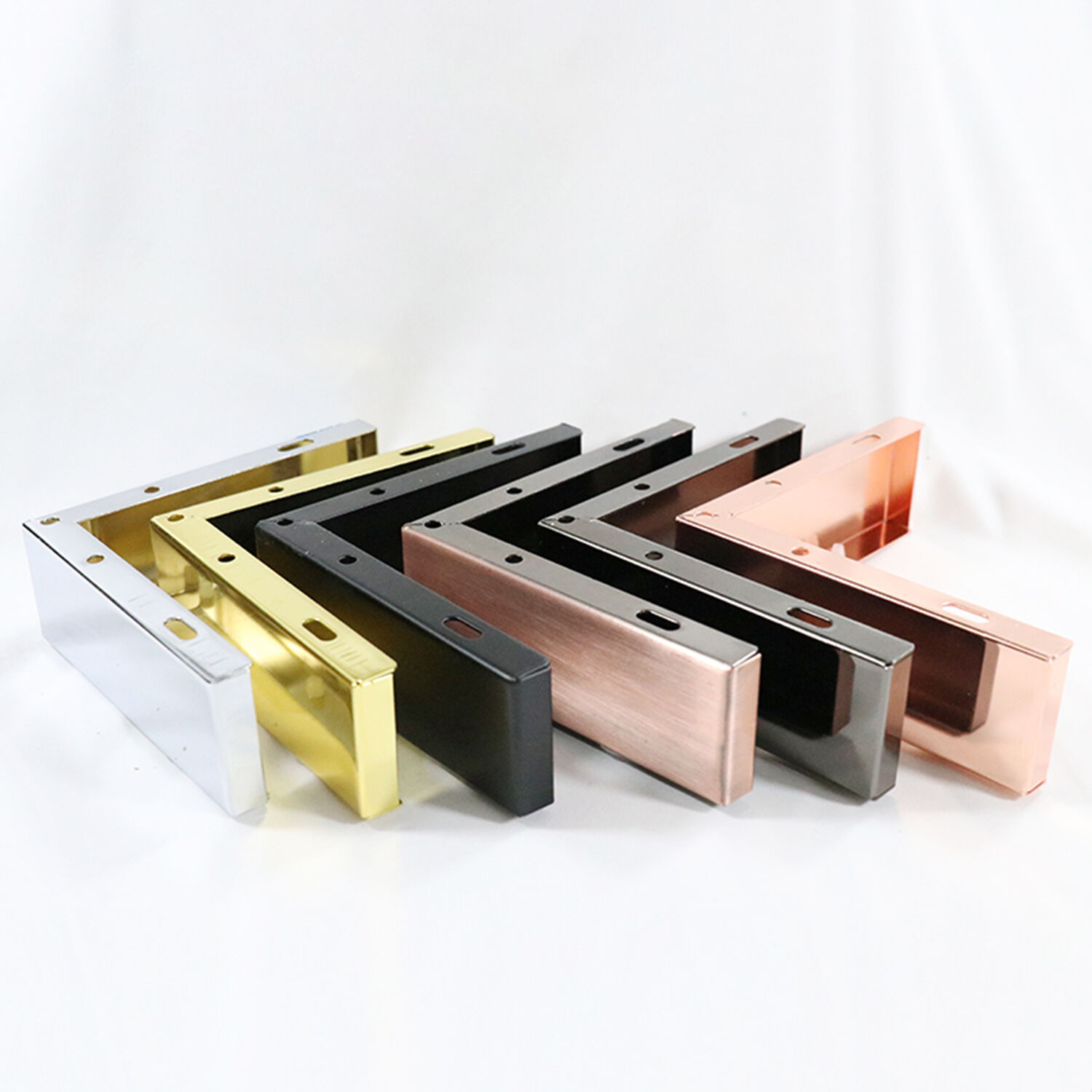 Wejoy Corner Furniture Legs Chrome Antique Metal Decorative l Shape Sofa Leg for Bed and Sofas