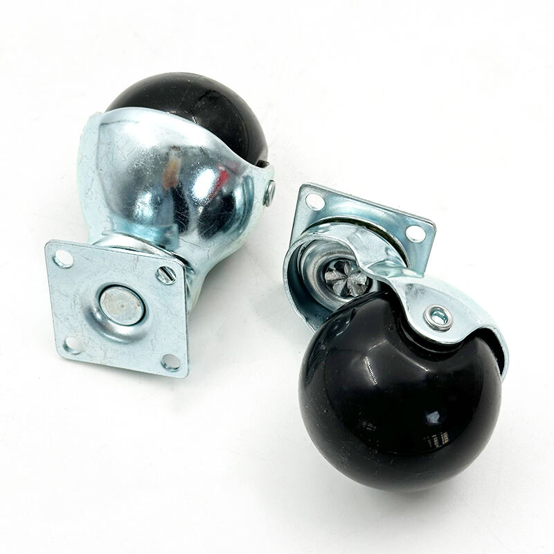 Wejoy Furniture Hardware 2 Inch Galvanized Flat Bottomed PP Ball Activity Wheel Caster