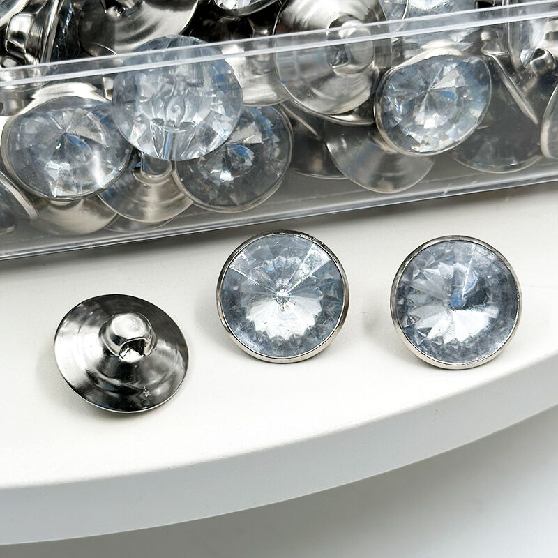 Wejoy Sofa-Zubehör – transparenter Satellit-Knopf aus Zinklegierung mit Kristalleinlage, 20 mm