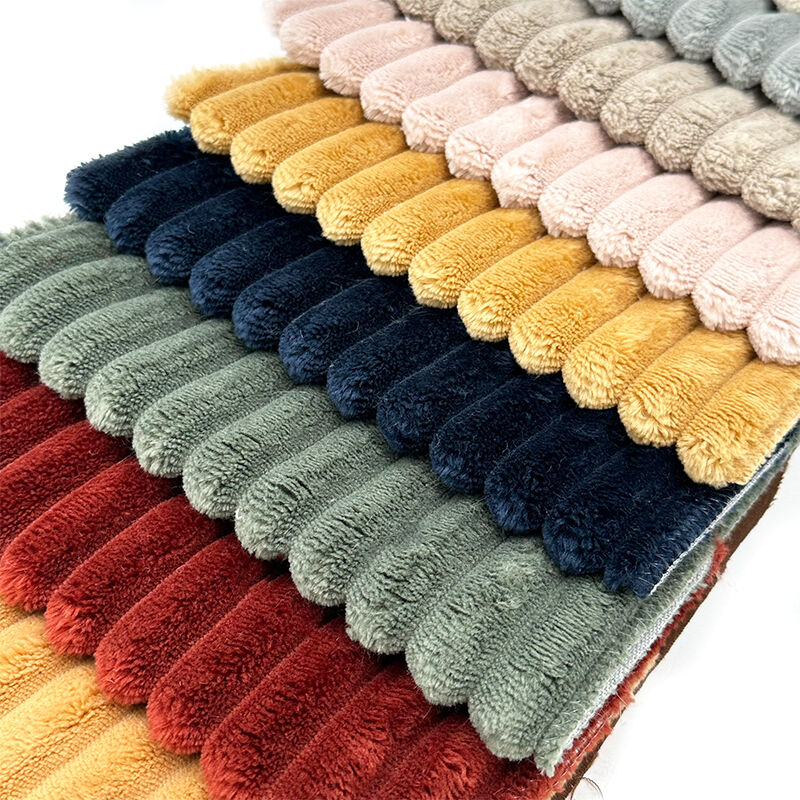 Wejoy 250gsm 280gsm Polyester Wide Wale Corduroy Sofa Cushion Cover Fabric