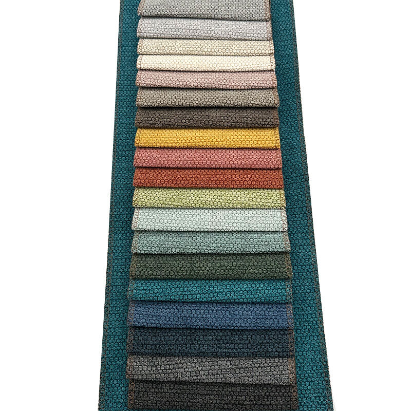 Wejoy 100 Polyester 340gsm Colorful Faux Linen Fabric for Furniture Sofa