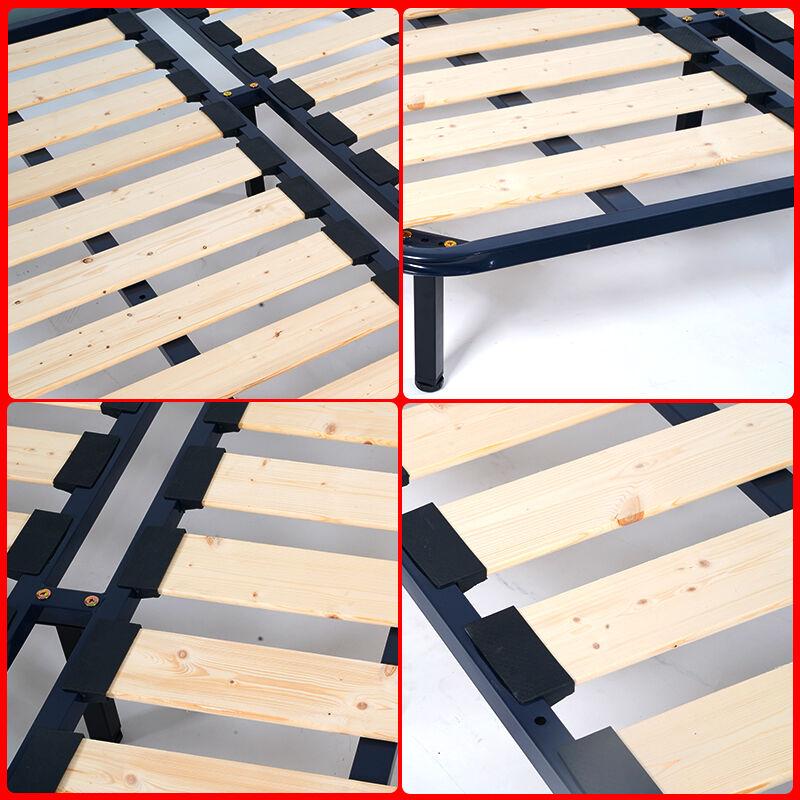 Wejoy Foldable Silent Skeleton Bed Slat Solid Wood Storage Bed Frame