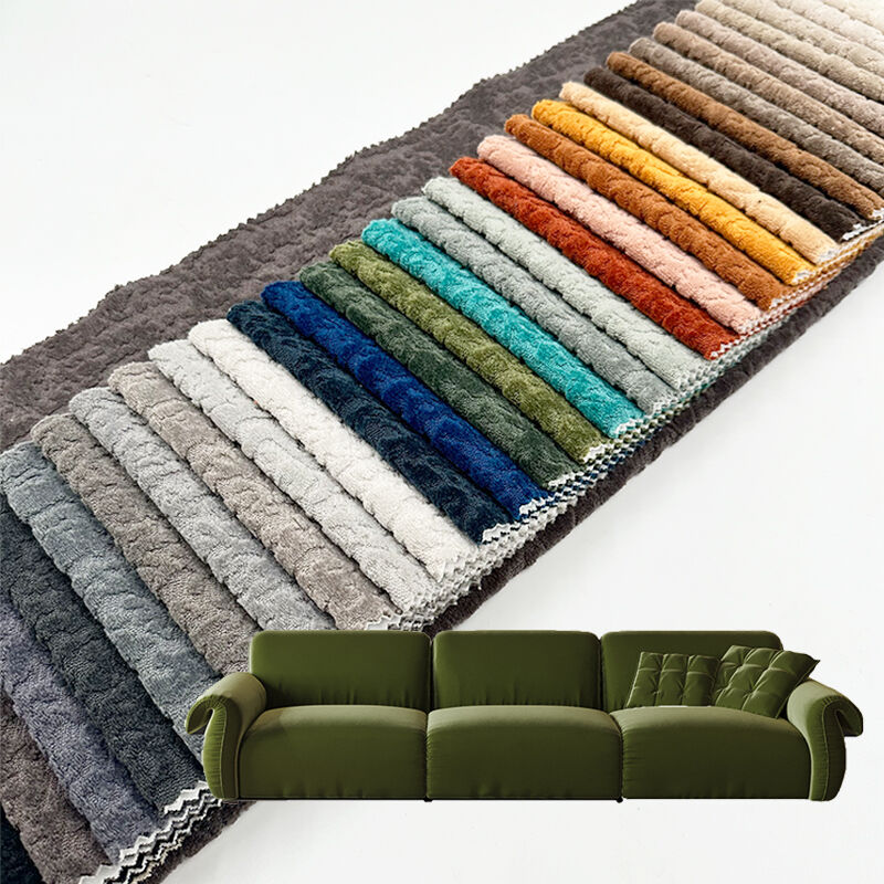 Wejoy New Stretch 480gsm Knitted Jacquard Chenille Fabric for Sofa Cover Pillow