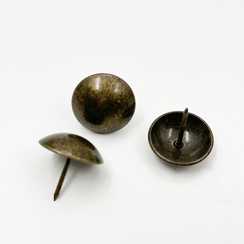 Wejoy Decorative Sofa Nail Round Heads Upholstery Furniture Nails Brass Color