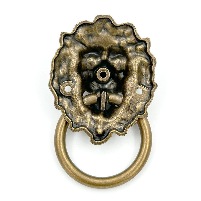 Poignées chromées Wejoy pour portes — heurtoirs à tête de lion avec anneau, quincaillerie pour tiroirs, poignées pour armoires, poignées pour meubles de cuisine, poignées pour vasques de salle de bain, poignées vintage pour armoires