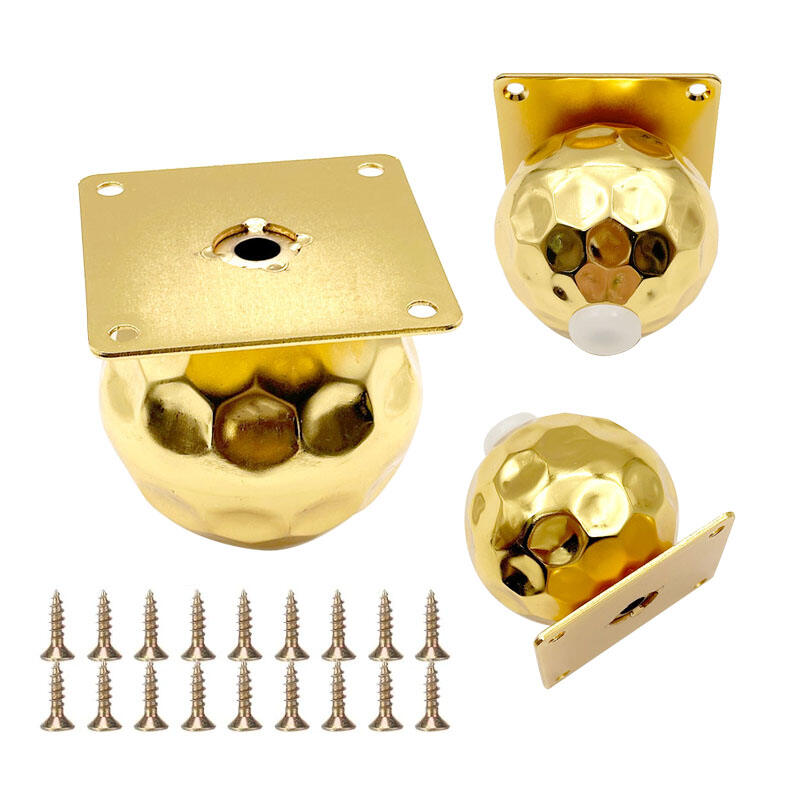 वीजॉय गोल गेंद वाले सुनहरे फर्नीचर पैर, धातु से बने लोकप्रिय सोफा/टेबल पैर