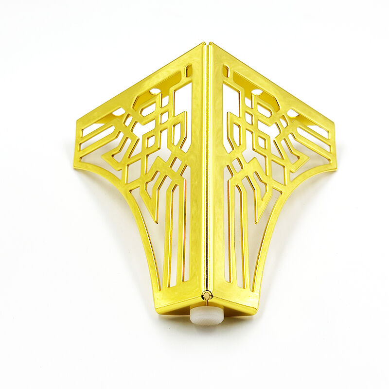 Wejoy Furniture Accessories 13 cm Gold Classical Windowpane Plaid Hollow Out Table Cabinet Metal Sofa Legs